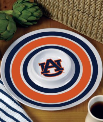 Memory Company Round Chip & Dip Platter - Auburn University