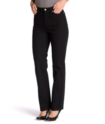 Liz Claiborne New York Hepburn Straight-leg Jeans - Black