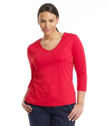 Liz Claiborne New York Plus Size Super Soft V-neck Tee