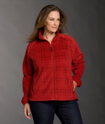 Columbia Plus Size Benton Springs Fleece Jacket - Chili Plaid