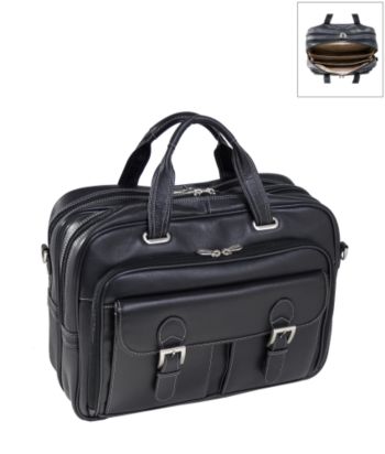 Siamod Guidoni Napa Cashmere Leather Friendly Checpoint Laptop Case