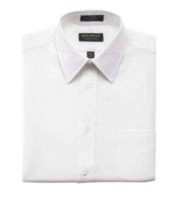 John Bartlett Statements Men's White Striped Dress Shirt