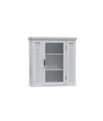 Elite Home Fashions Greek Key Wall Cabinet