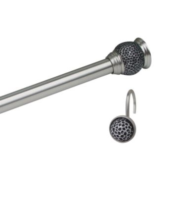 Elegant Home Fashions® Safari Shower Curtain Rod & Hook Set