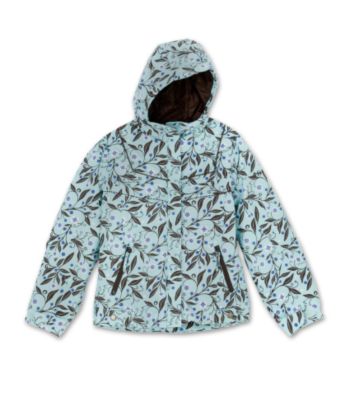 Columbia Girls' 7-16 Board Beauty Jacket - Blue Leaf