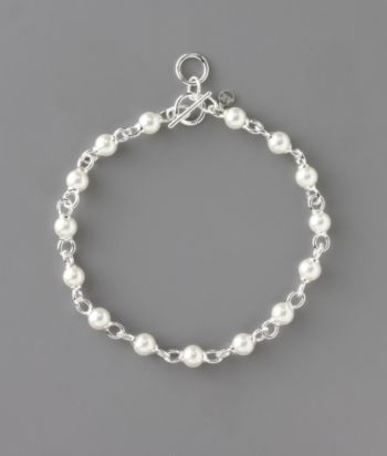 Anne Klein® Silvertone and Pearl Linked Necklace