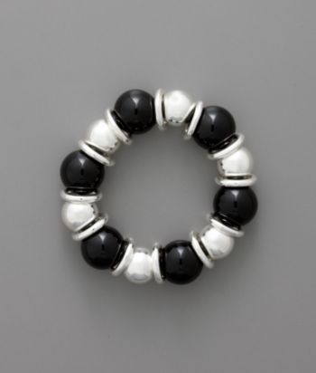 Studio Works Single Row Stretch Bracelet - Black/Silver