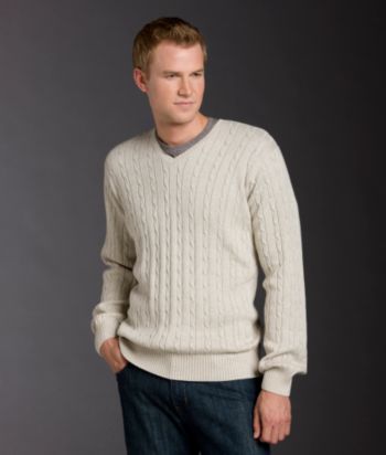 Izod® Men's Cable V-Neck Sweater