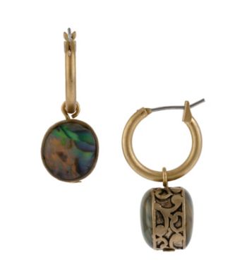 Kenneth Cole® Abalone Small Hoop Earrings - Goldtone