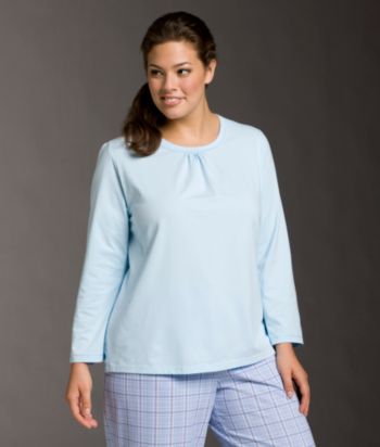 Karen Neuburger® Plus Size Long Sleeve Scoopneck Top