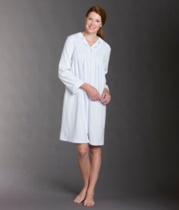 Miss Elaine® Short Brush Back Terry Zipfront Robe