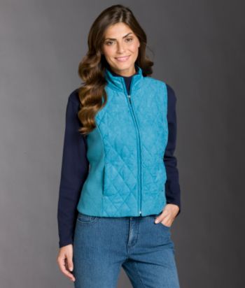 Relativity Faux-suede Sweater Trim Vest