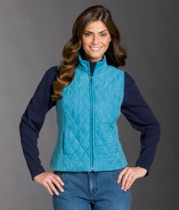 Relativity Petites' Faux-suede Sweater Trim Vest