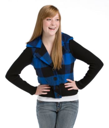 Sweater Project Juniors' Buffalo Plaid Moto Jacket