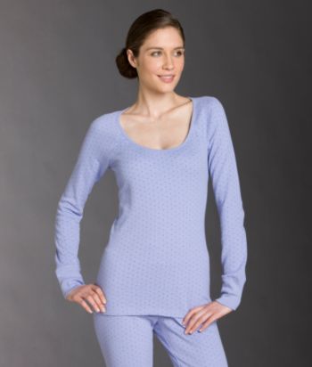 Relativity Long Sleeve Waffle Top - Violet Dot