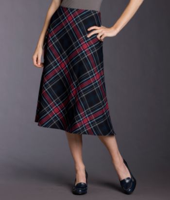 Evan-Picone® Plaid A-Line Skirt - Navy Multi