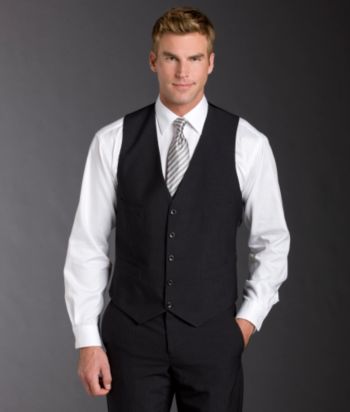 Kenneth Cole REACTION® Men's Vest - Gray Stripe