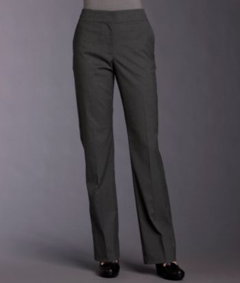 Liz Claiborne New York Petites' Jackie Straight-leg Pants - Graphite