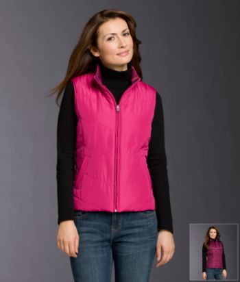 Studio Works Sport Petites' Reversible Quilted Plaid Vest