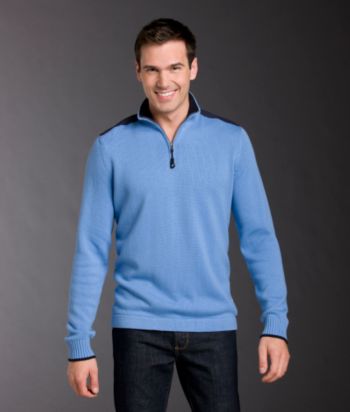 Nautica® Men's 1/4 Zip Nylon Sweater