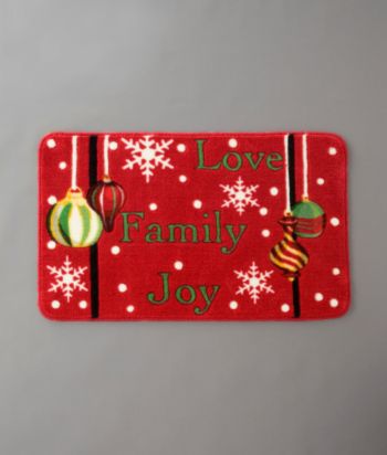 Nourison Printed Holiday Rug - Love, Family, Joy