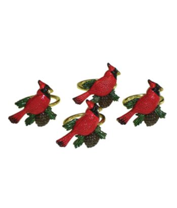 Lenox® Set of 4 Cardinal Napkin Rings
