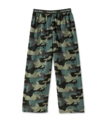Calvin Klein Boys' 5-16 Lounge Pants - Green Camouflage