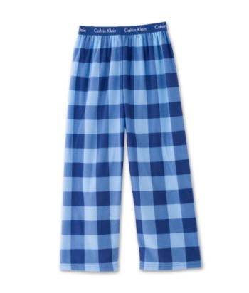 Calvin Klein Boys' 5-16 Lounge Pants - Blue Plaid