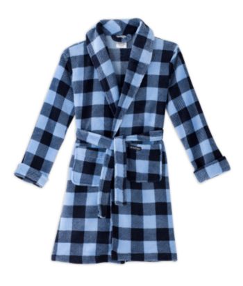 Calvin Klein Boys' 5-16 Robe - Blue Plaid
