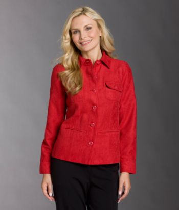 Studio Works Petites' Faux-suede Safari Jacket