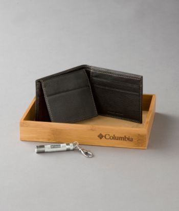 Columbia Passcase Wallet and Nano Tac Torch - Brown