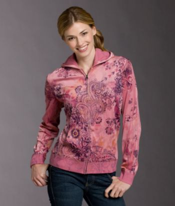 Studio Works Sport Sublimation Paisley-print Velour Hoodie - Pink