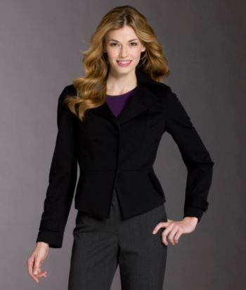 AK Anne Klein® Fitted Ponte Jacket - Black