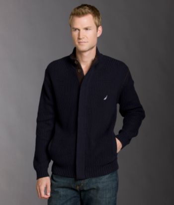 Nautica® Men's Updated Wool Sweater - Double Navy
