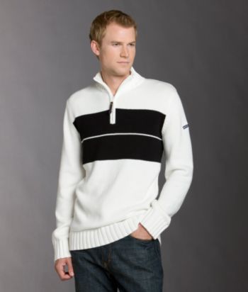 Nautica Jeans Co. Men's East End Chest Stripe Sweater