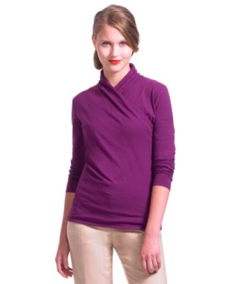 Liz Claiborne New York Surplice Faux-wrap Top