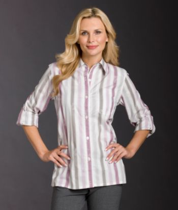 Alfred Dunner® Petites' Jacquard Striped Woven Top - Multi