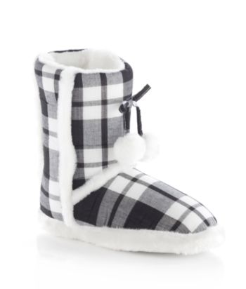 Jesco Juniors' Plaid Slipper Boots