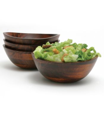 Lipper International Set of 4 Small Wavy Salad Bowls