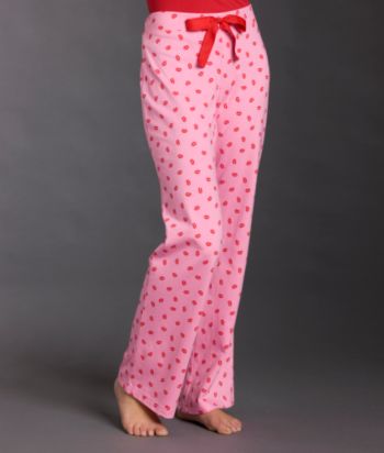 Relativity Knit Pants - Pink Red Lips