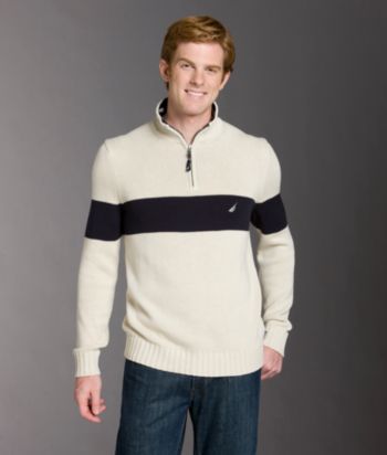 Nautica® Men's Coastal Chest Stripe Sweater