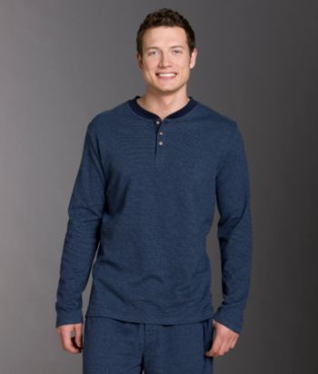Nautica® Men's Birdseye Long Sleeve Henley - Peacoat