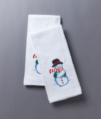 Croscill® 2-Pack Embroidered Towels - Snowman