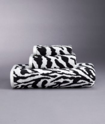 KN Karen Neuburger® Zebra-Print Towels - Black