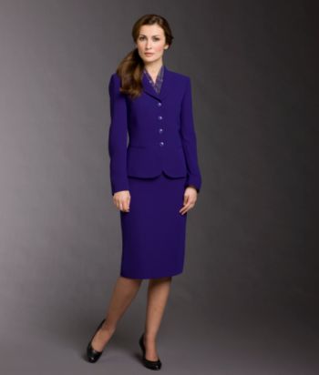 LeSuit® 3-pc. Peacock Skirt Suit - Purple