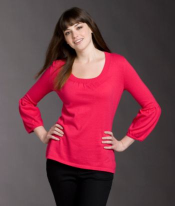 Izod® Scoopneck Poet-sleeve Sweater