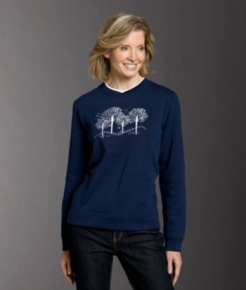 Studio Works Winter Frost Applique Fleece Top - Basic Navy