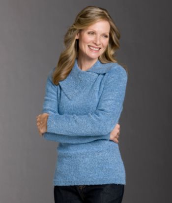 Studio Works Petites' Boucle Envelope Neck Pullover Sweater