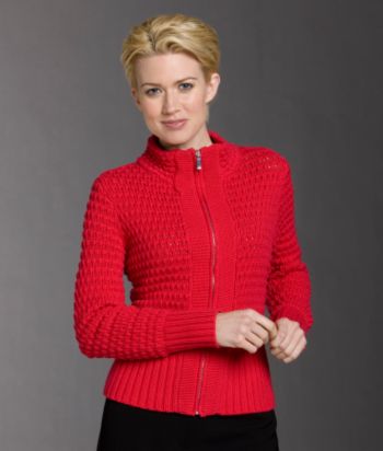 Jones New York Sport® Petites' Cropped Mock-turtleneck Cardigan Sweater