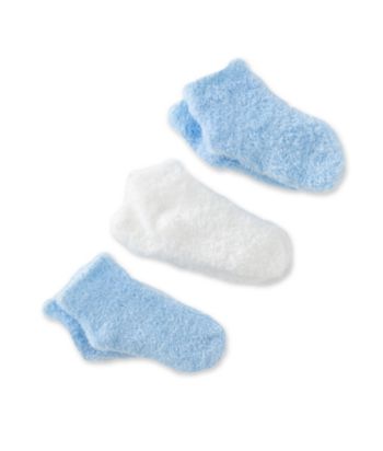 Cuddle Bear Baby Boys' Fuzzy Booties - Blue